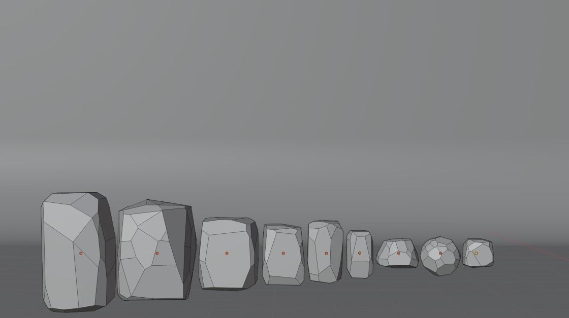 Stylized Rocks Low-poly Free low-poly 3D model_4
