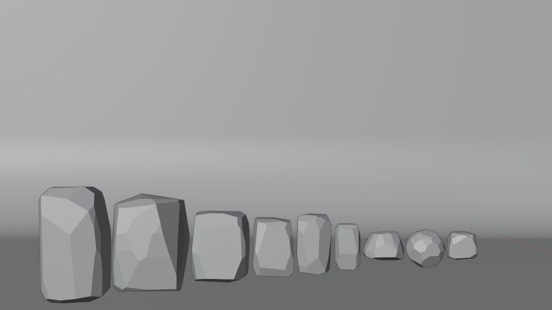 Stylized Rocks Low-poly Free low-poly 3D model_3