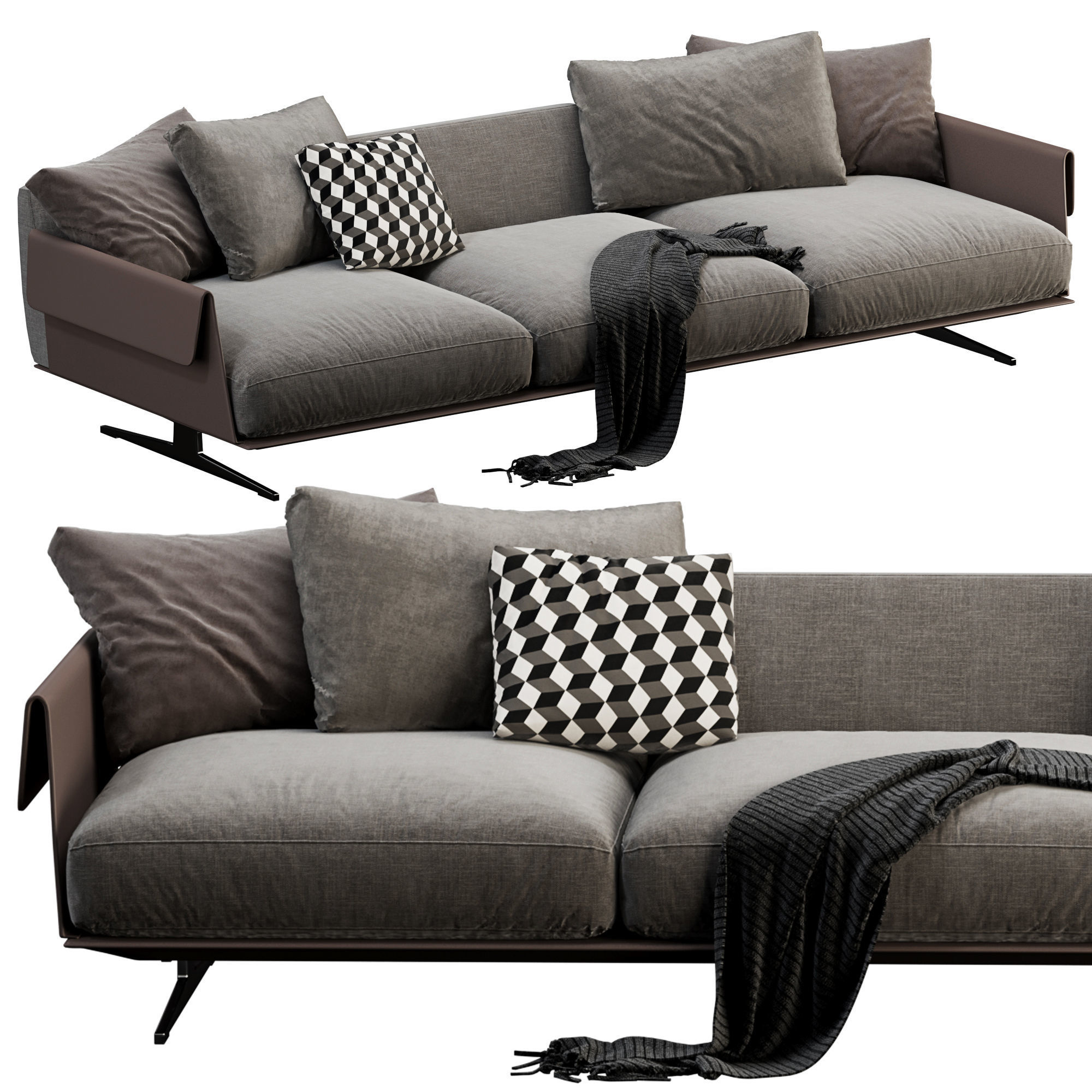 Flexform Bretton 3D model_2