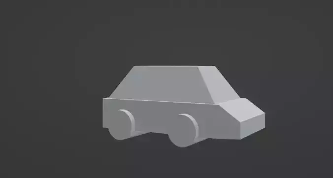 low poly car