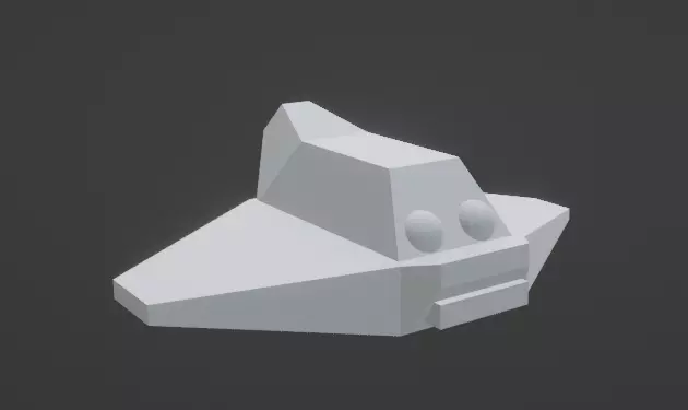 bird lowpoly spacecraft Free 3D model