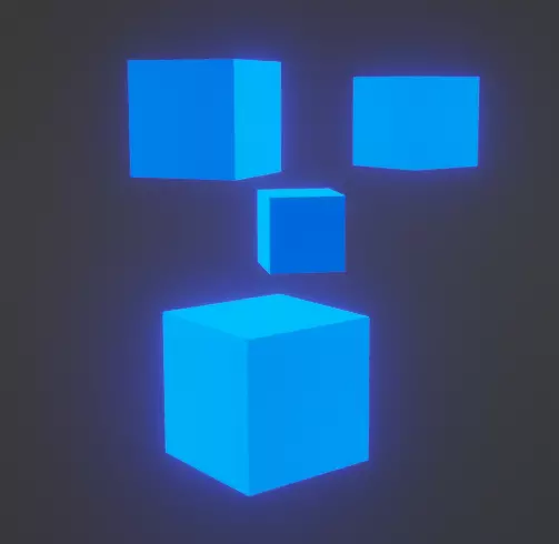 cube art low poly 3D model_0