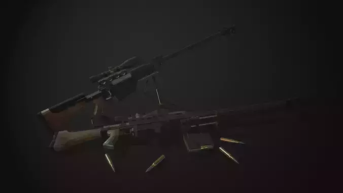 PGM Hecate II Low-poly 3D model