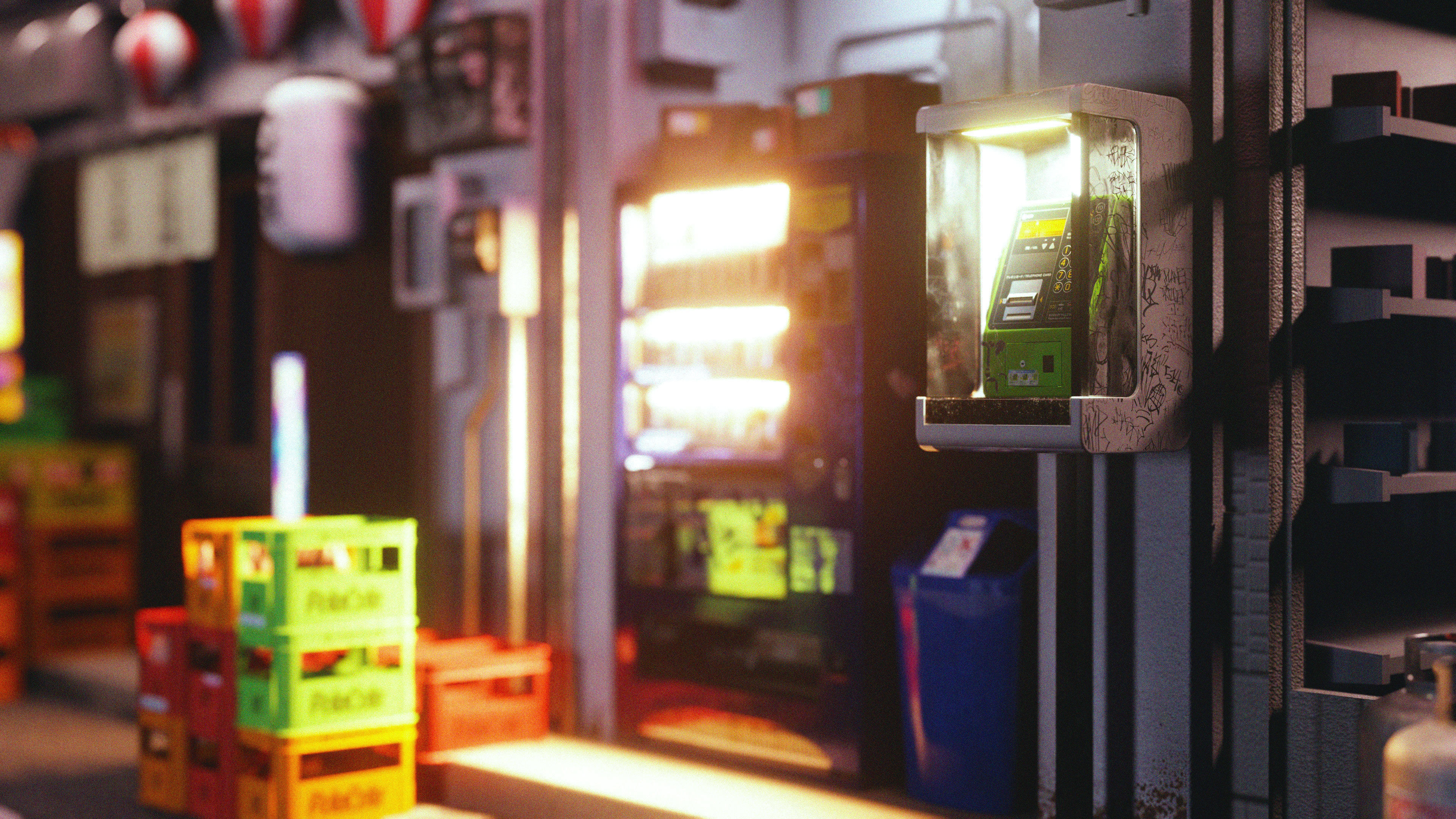 Japenese Street Scene  3D model_3