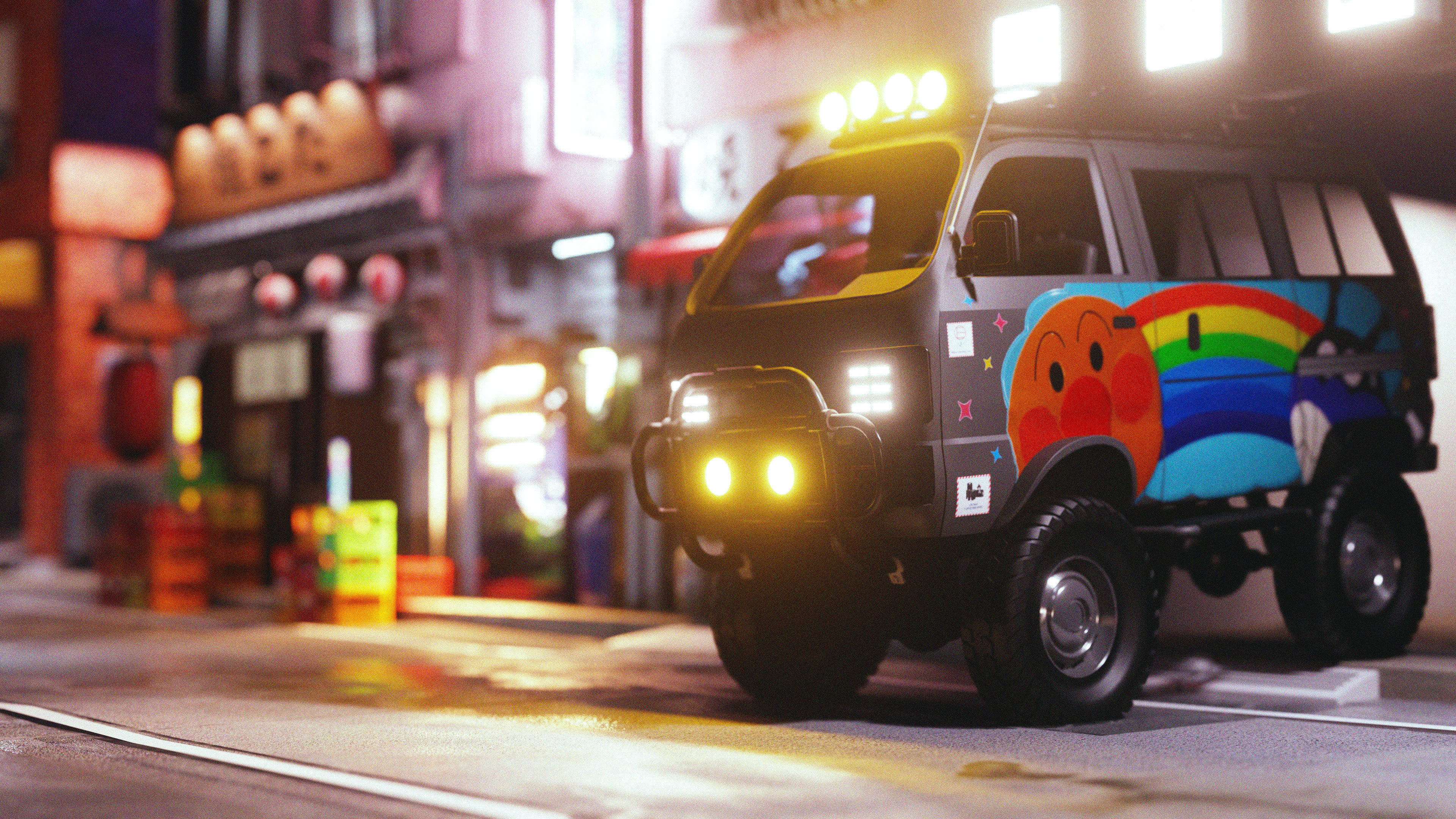 Japenese Street Scene  3D model_5