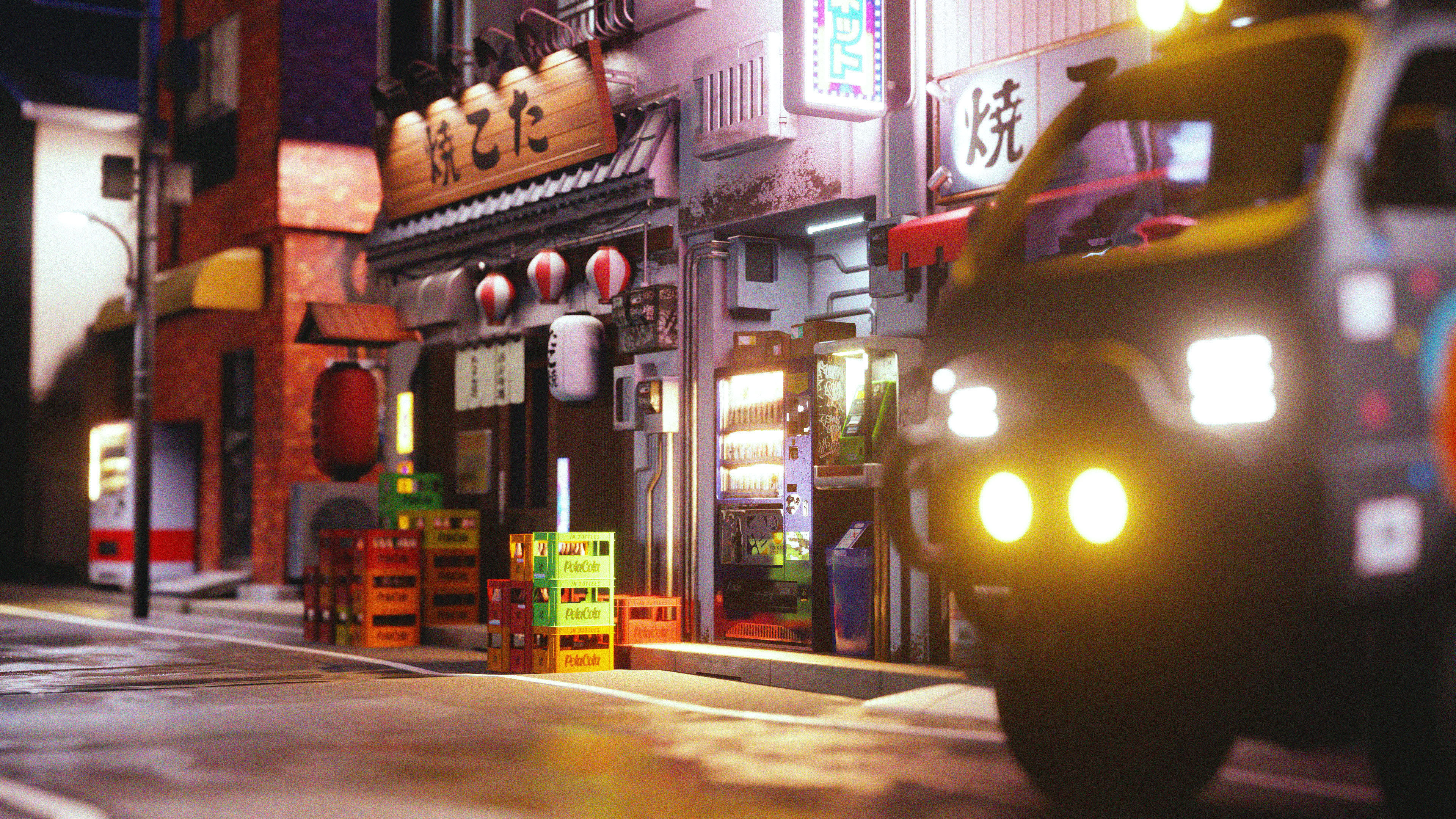 Japenese Street Scene  3D model_8