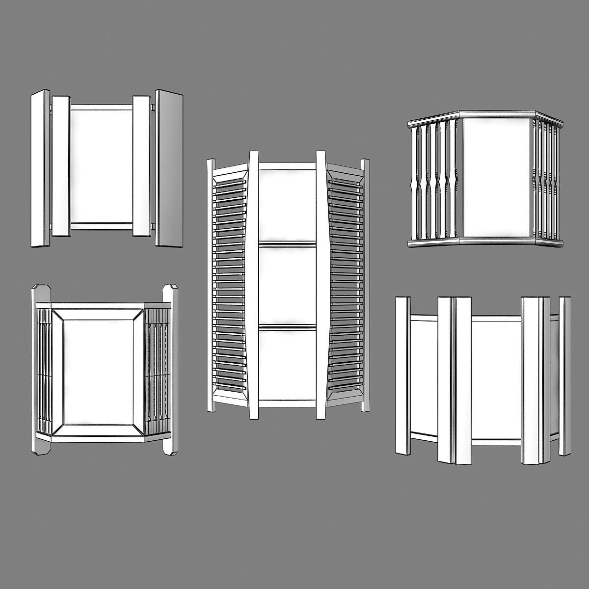 Sauna Light Set 02 3D model_19