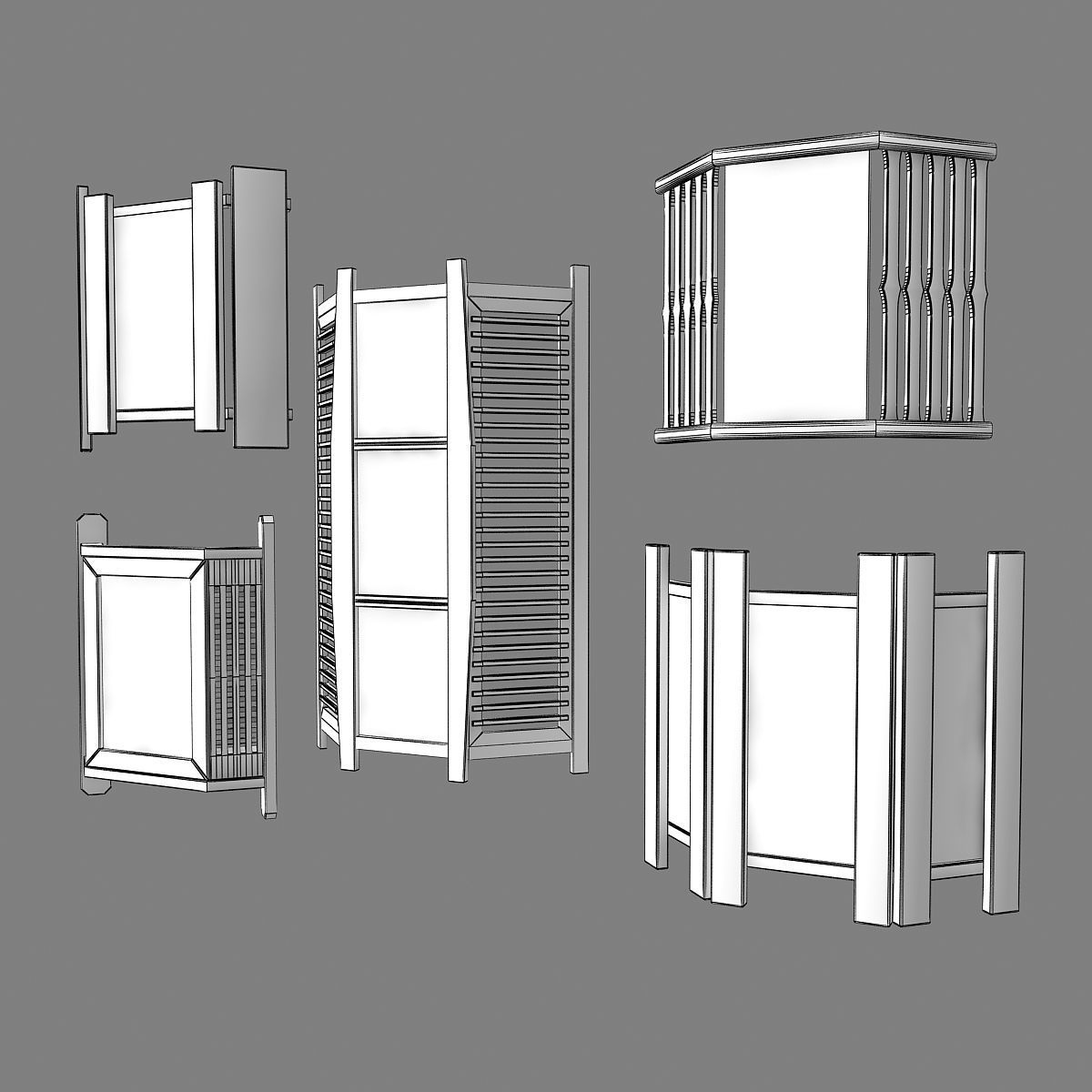 Sauna Light Set 02 3D model_20