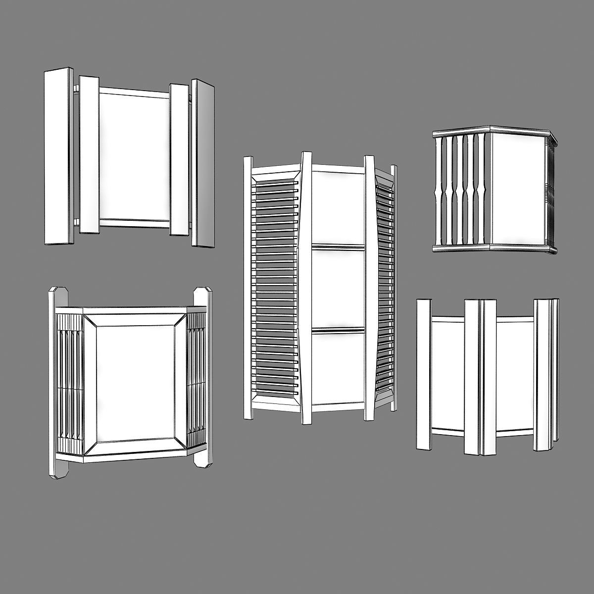 Sauna Light Set 02 3D model_18