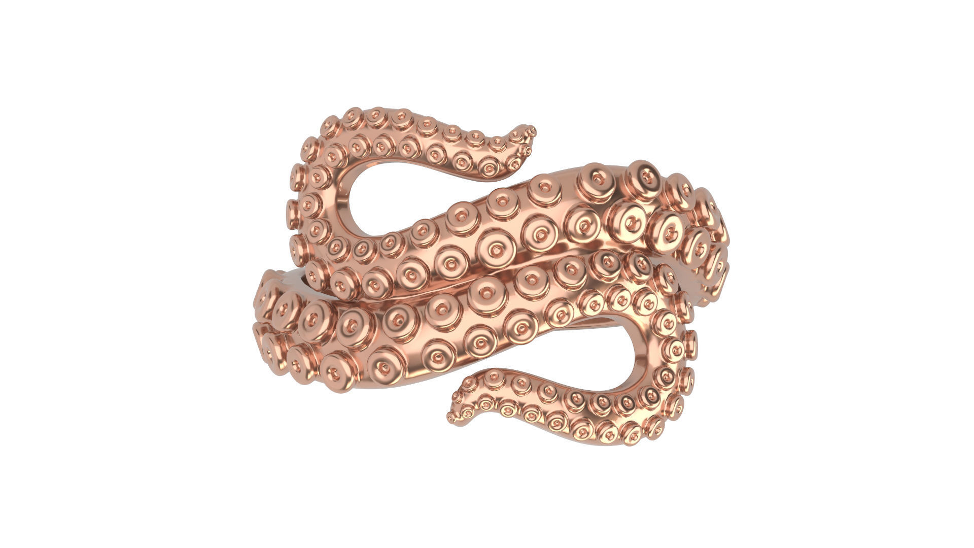 Octopus ring V1 3D print model_5