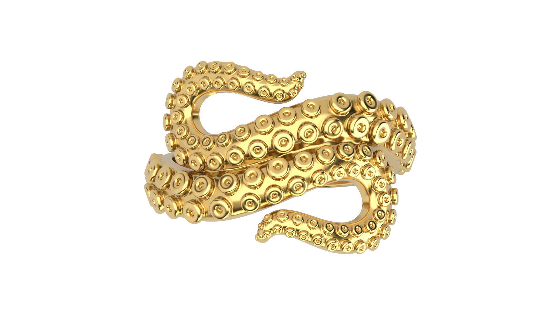 Octopus ring V1 3D print model_1