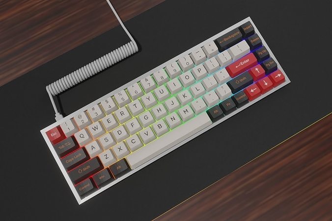 mechanical keyboard 3D model