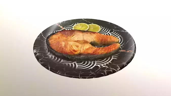 Asia food Grilled Salmon