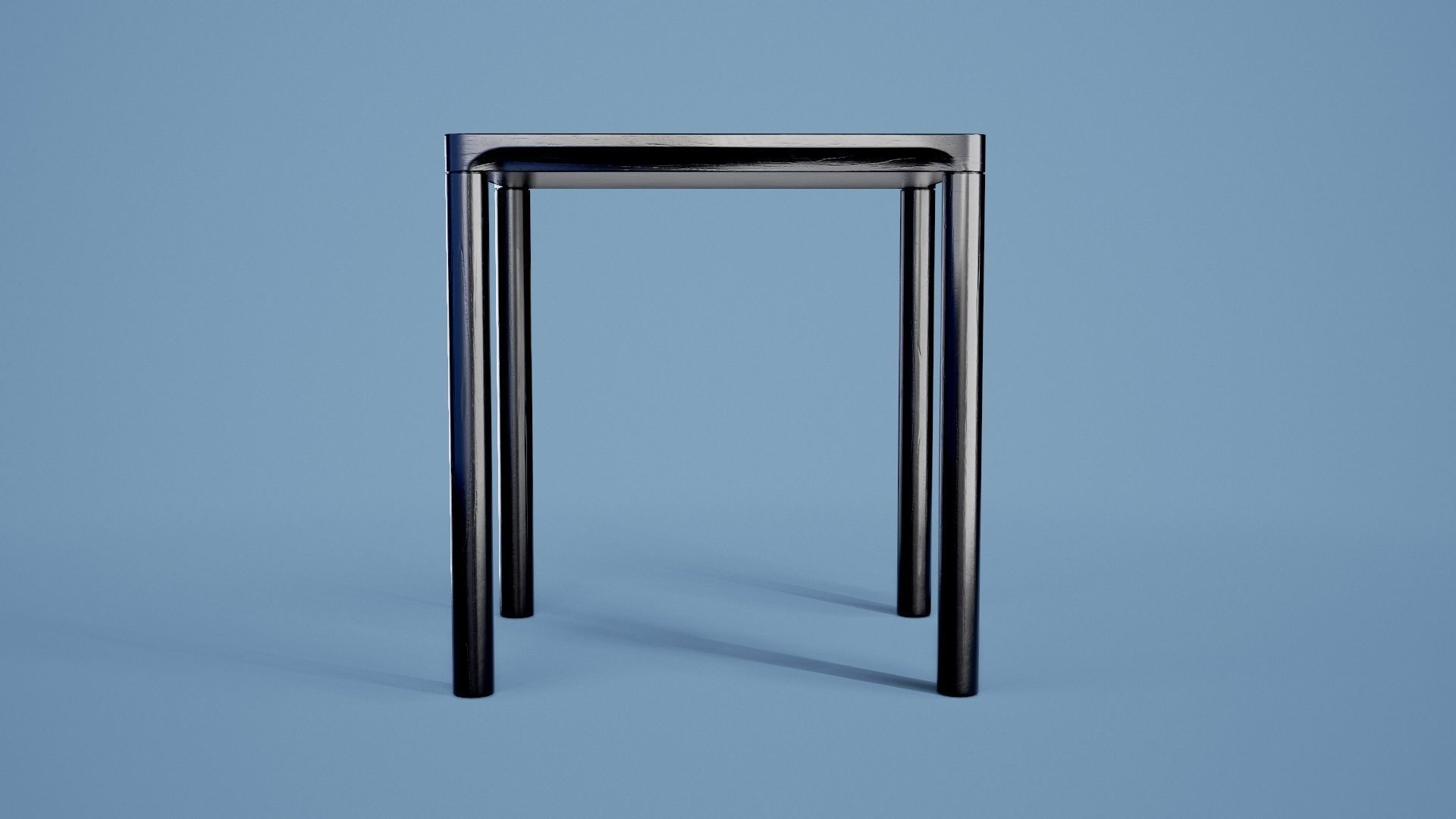 Minimalist Table 001 - Black Wood Low-poly 3D model_1