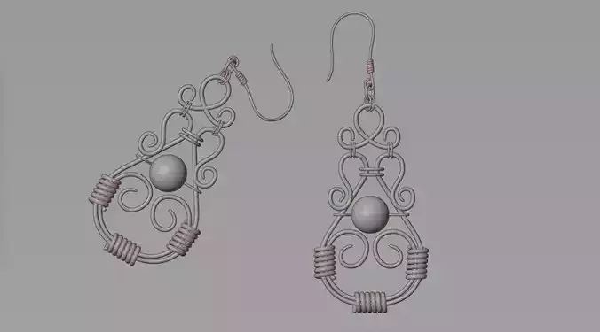 Earrings 4 pair of