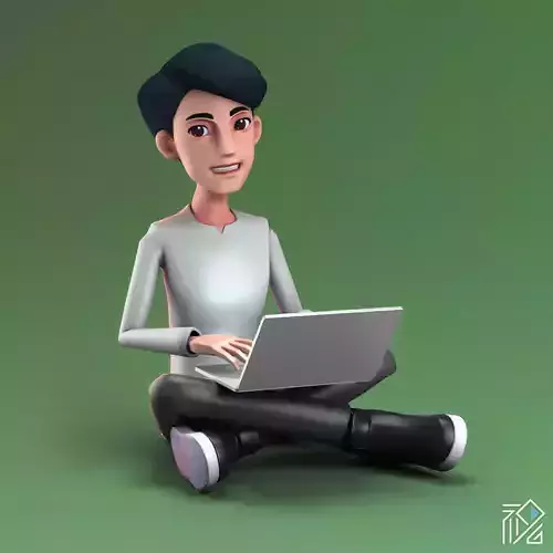 Young Man 3D model 3D model