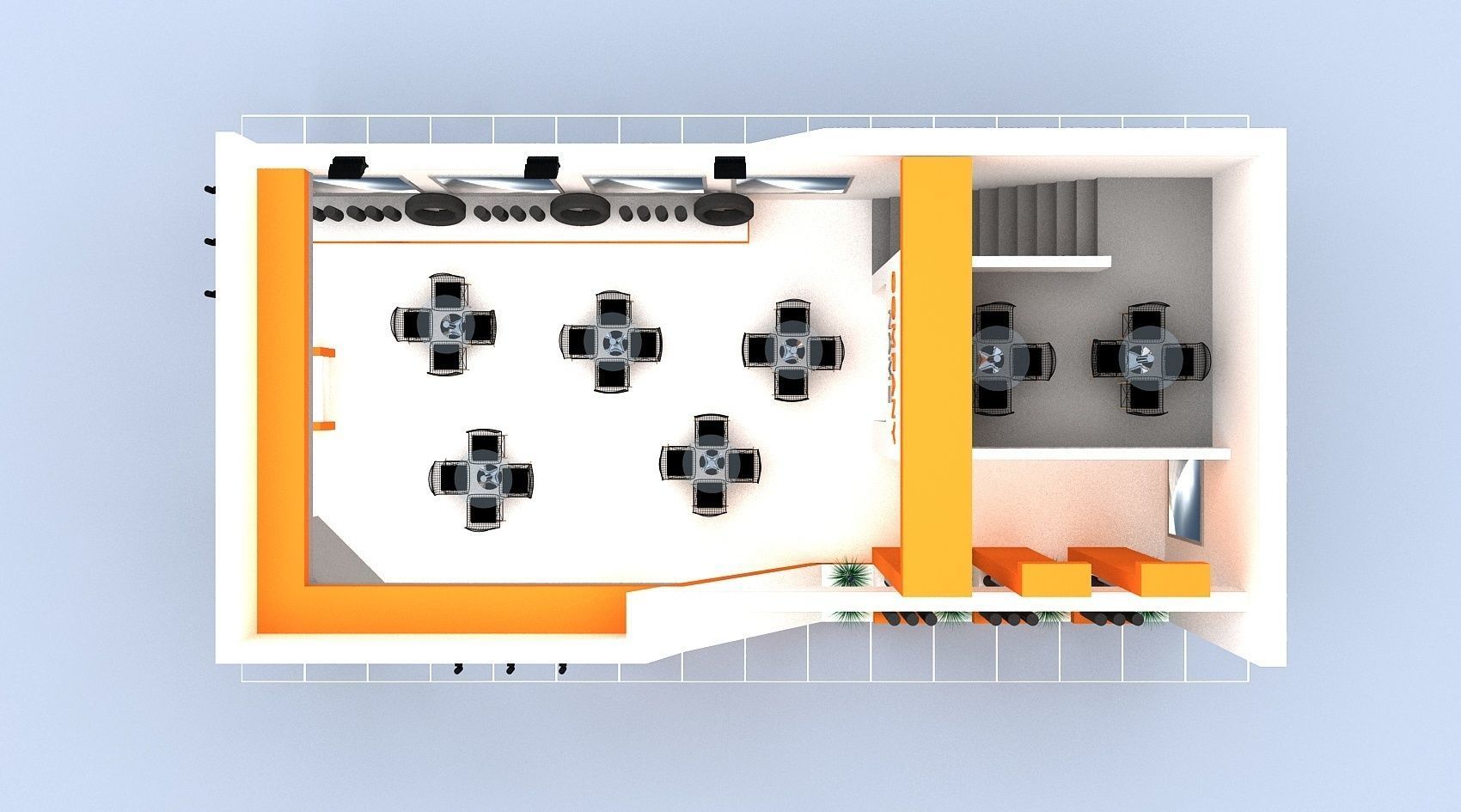 Exhibition Stall Size 14 m x 7 m Height 500 cm 3D model 3D model_4