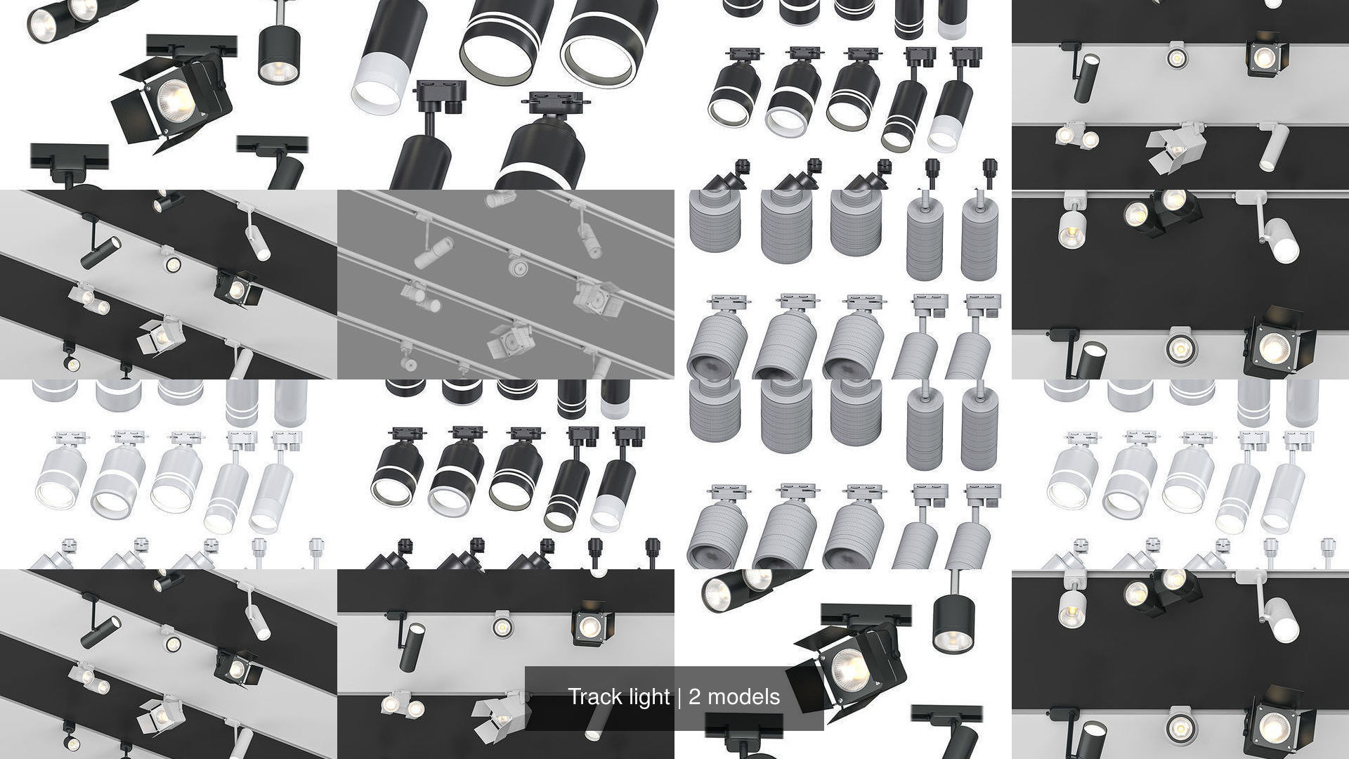 Track light 3D Model Collection_0