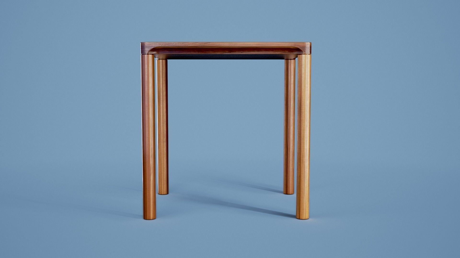 Minimalist Table 001 - Dark Wood Low-poly 3D model_1