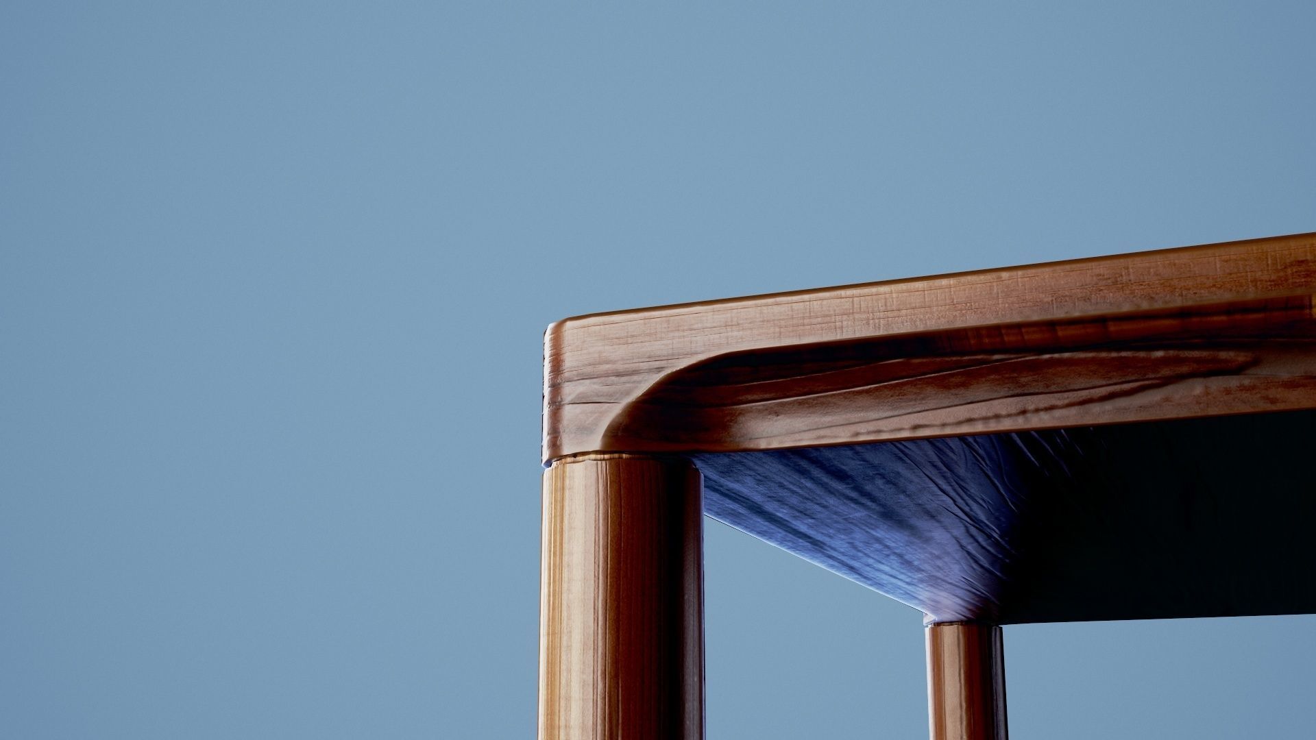 Minimalist Table 001 - Dark Wood Low-poly 3D model_3