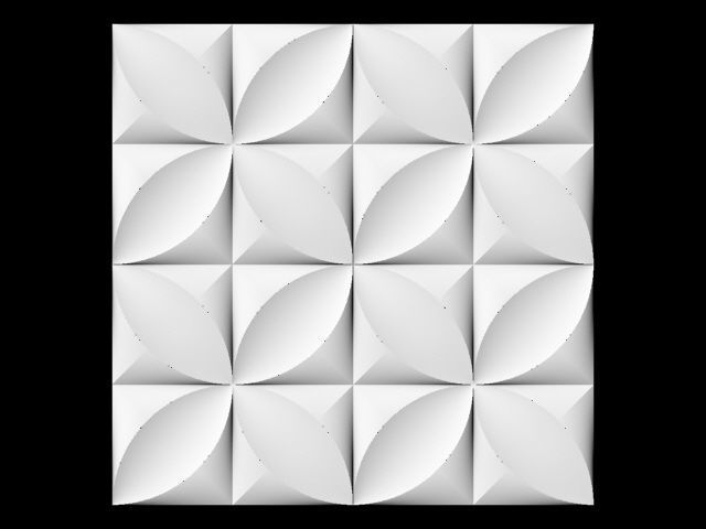 Panel Pattern Kelopak 3D model_1
