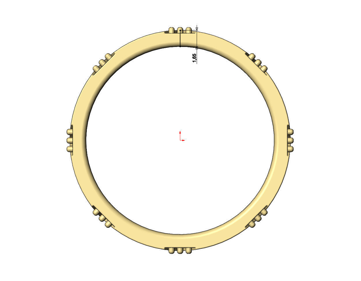 Diamond traingles pattern band US sizes 5to9 3D print model_7