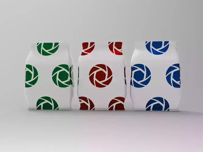 Snack plastic bag 3d model Food packaging 3D