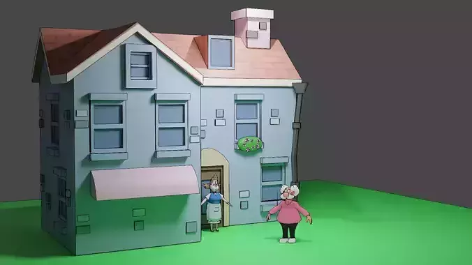 Beatrice House Low-poly 3D model