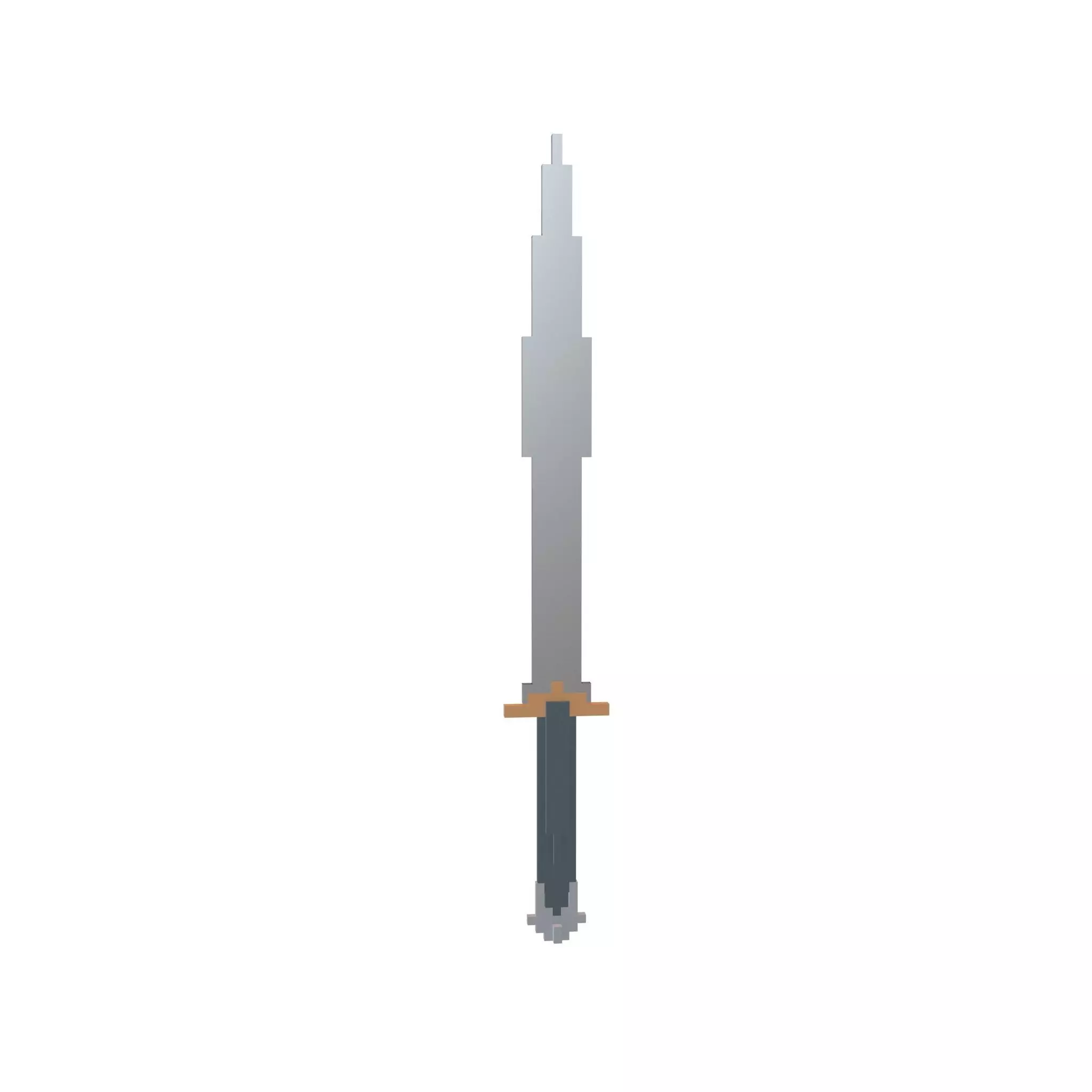 Voxel Sword v1 002 Low-poly 3D model_0