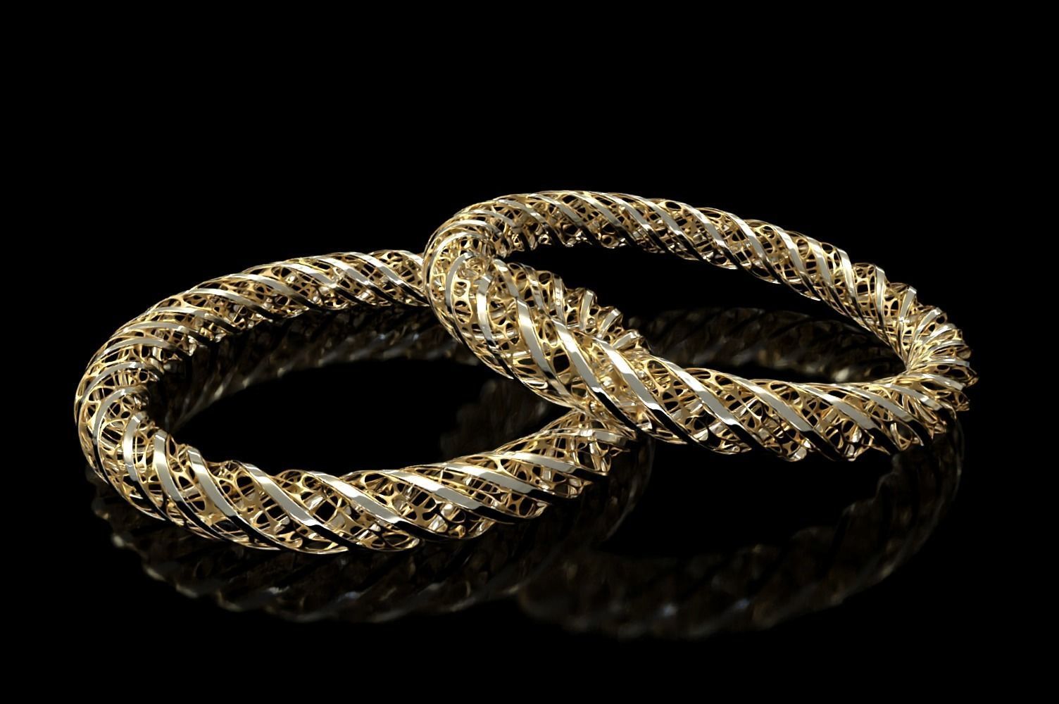 Bangles jewelry  3D model_1