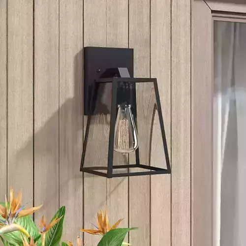 Mcdonough Beveled Glass Outdoor Wall Lantern
