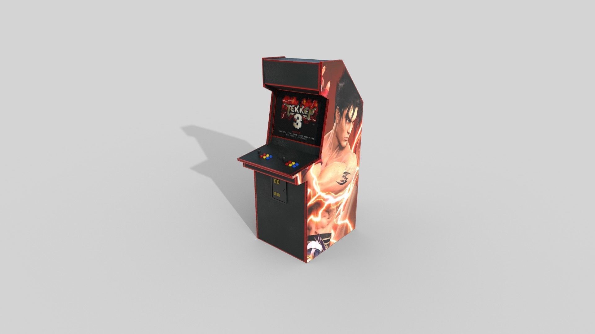 Arcade Machine Low-poly 3D model_1