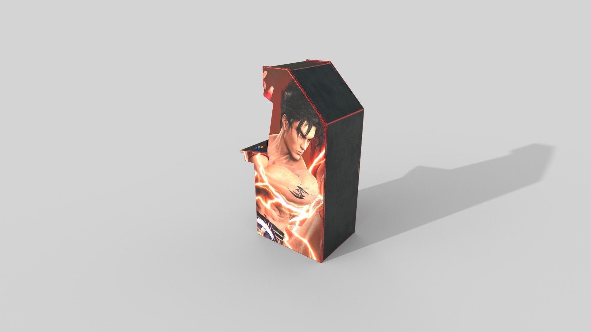 Arcade Machine Low-poly 3D model_3