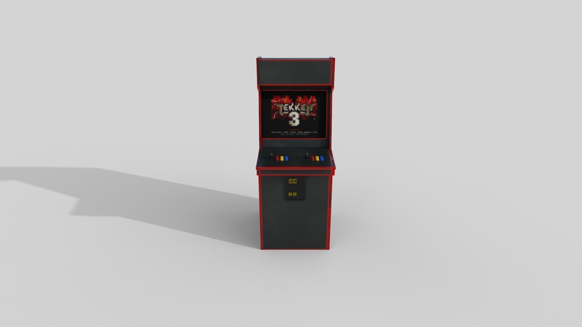 Arcade Machine Low-poly 3D model_2