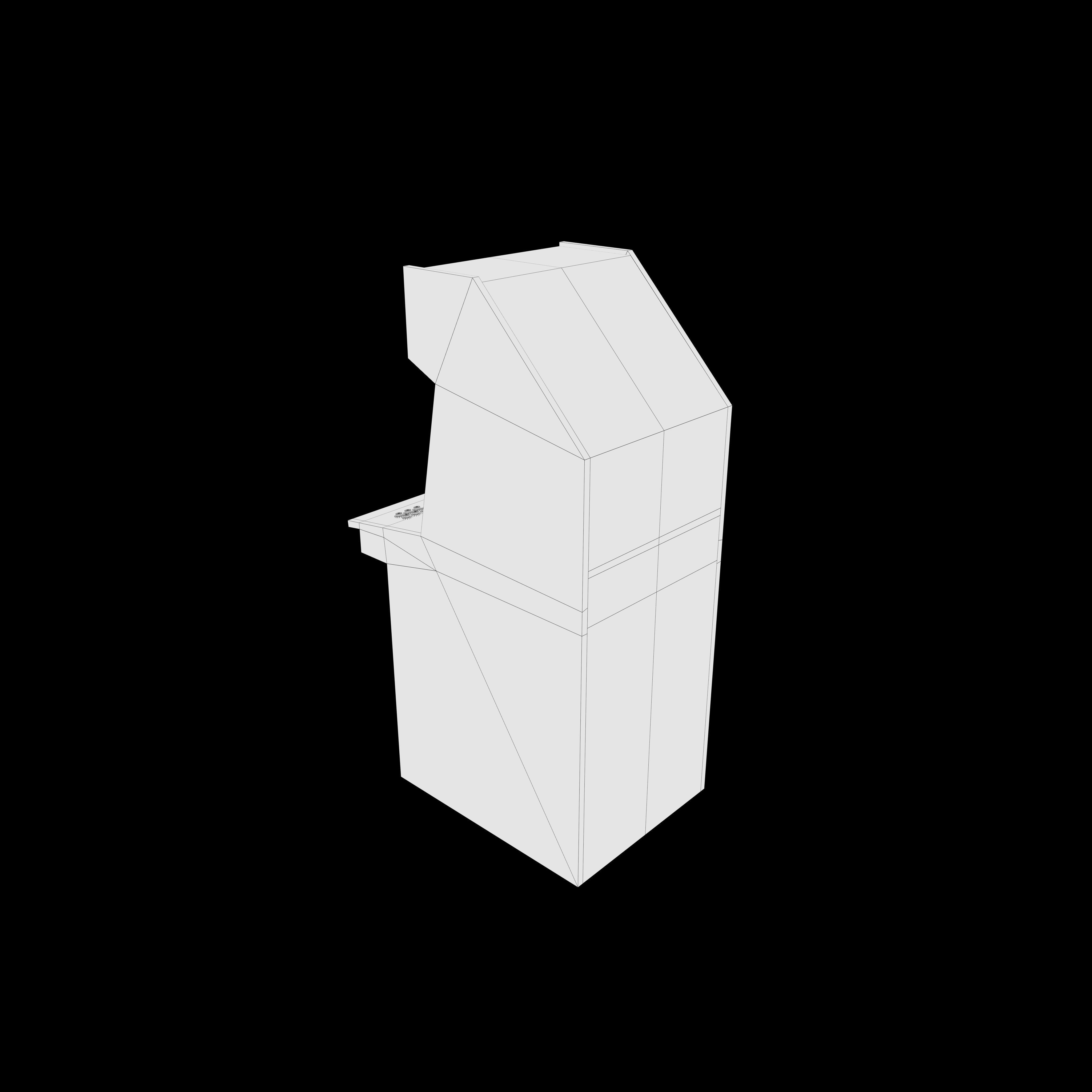Arcade Machine Low-poly 3D model_7