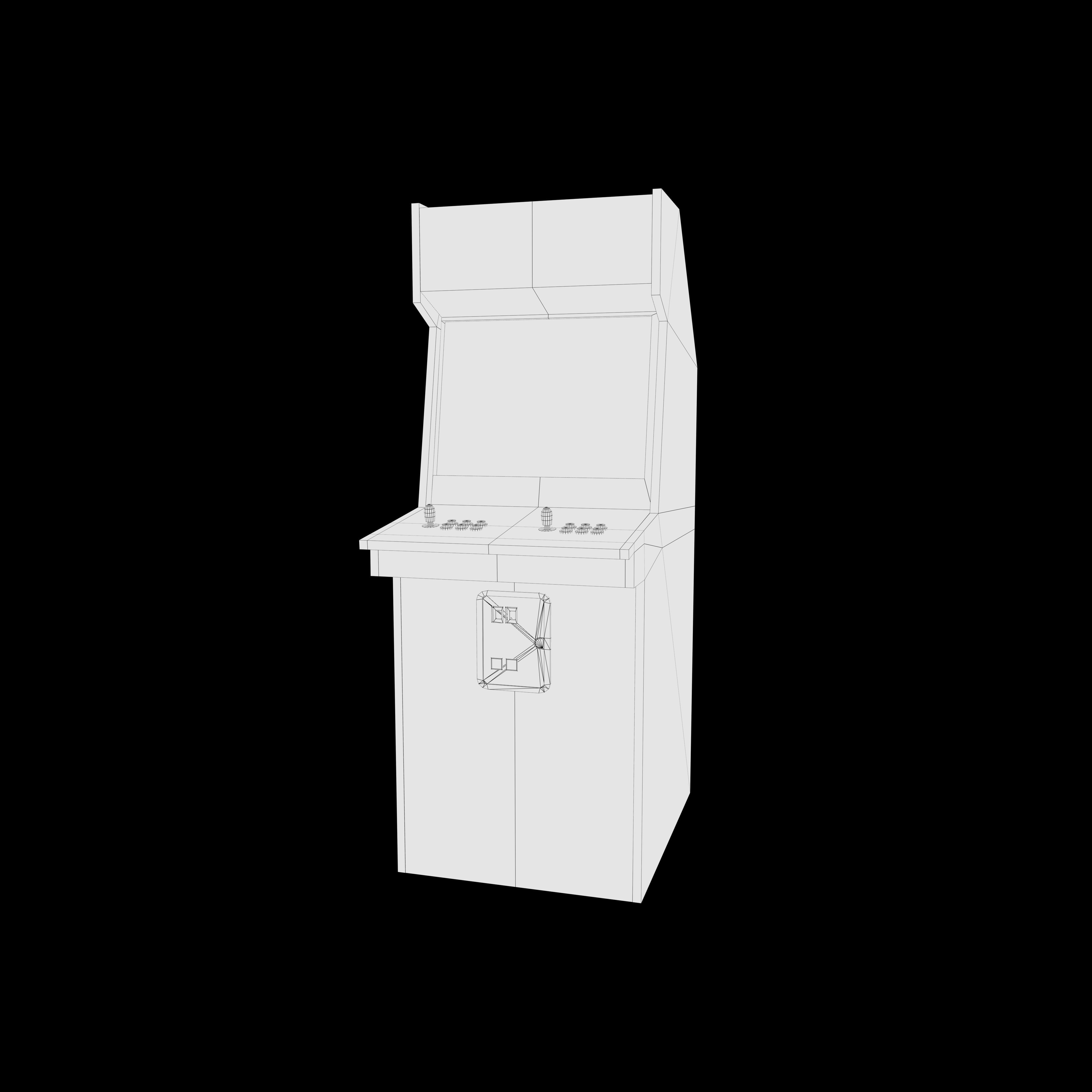 Arcade Machine Low-poly 3D model_6