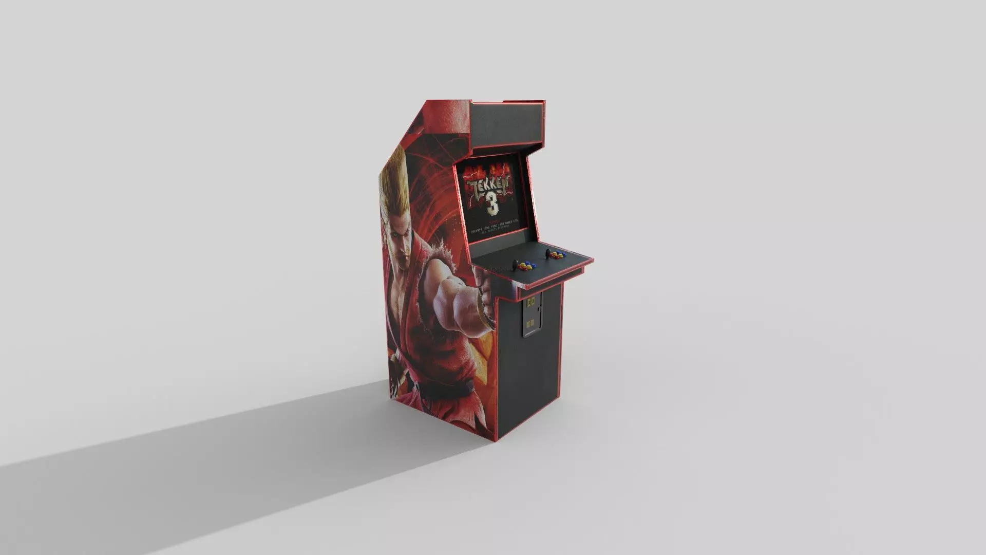Arcade Machine Low-poly 3D model_0