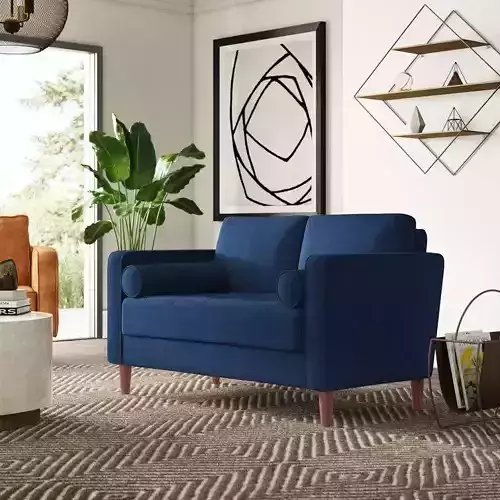 Garren Square Arm Loveseat - 2 Colour 3D model