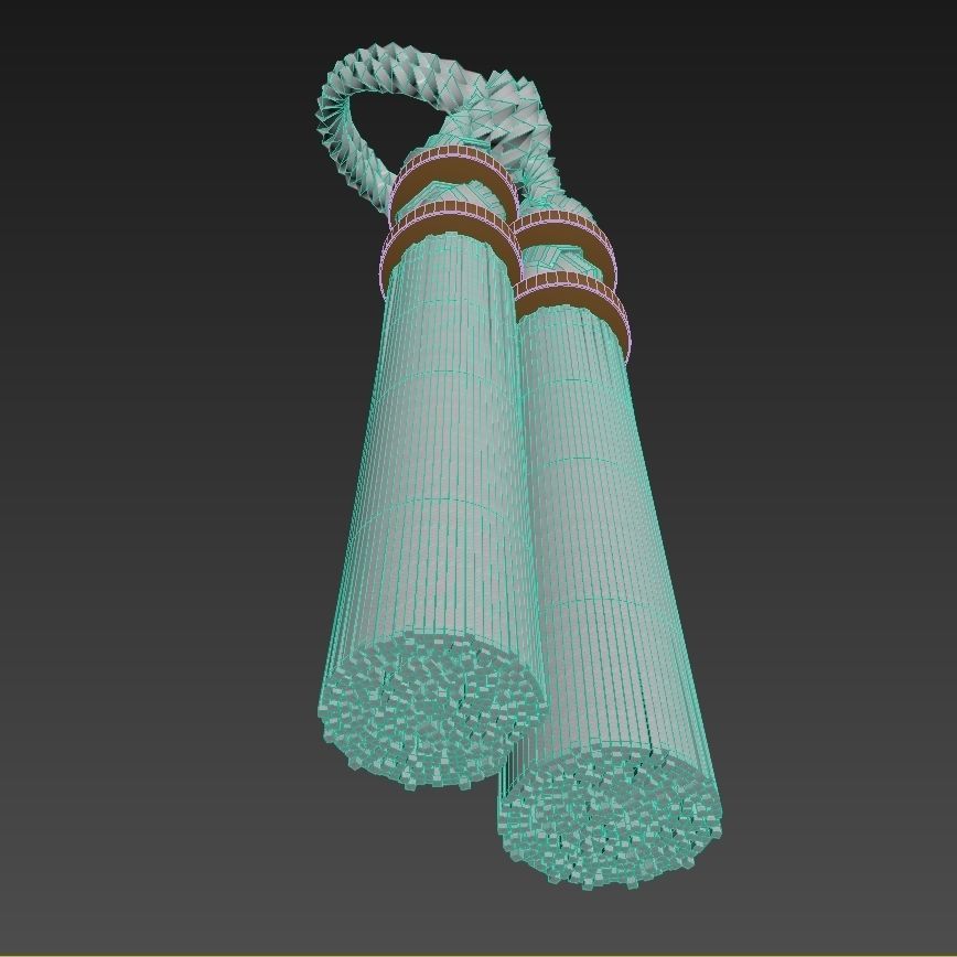 Curtain tassel tieback twisted rope 3D model_10