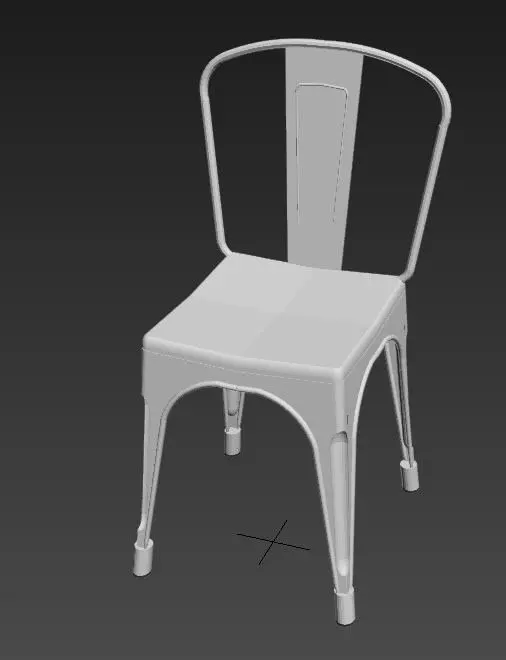 Tolix Chair Low-poly 3D model_0