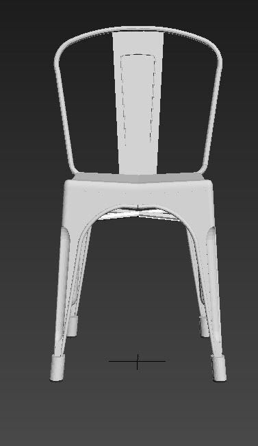 Tolix Chair Low-poly 3D model_2