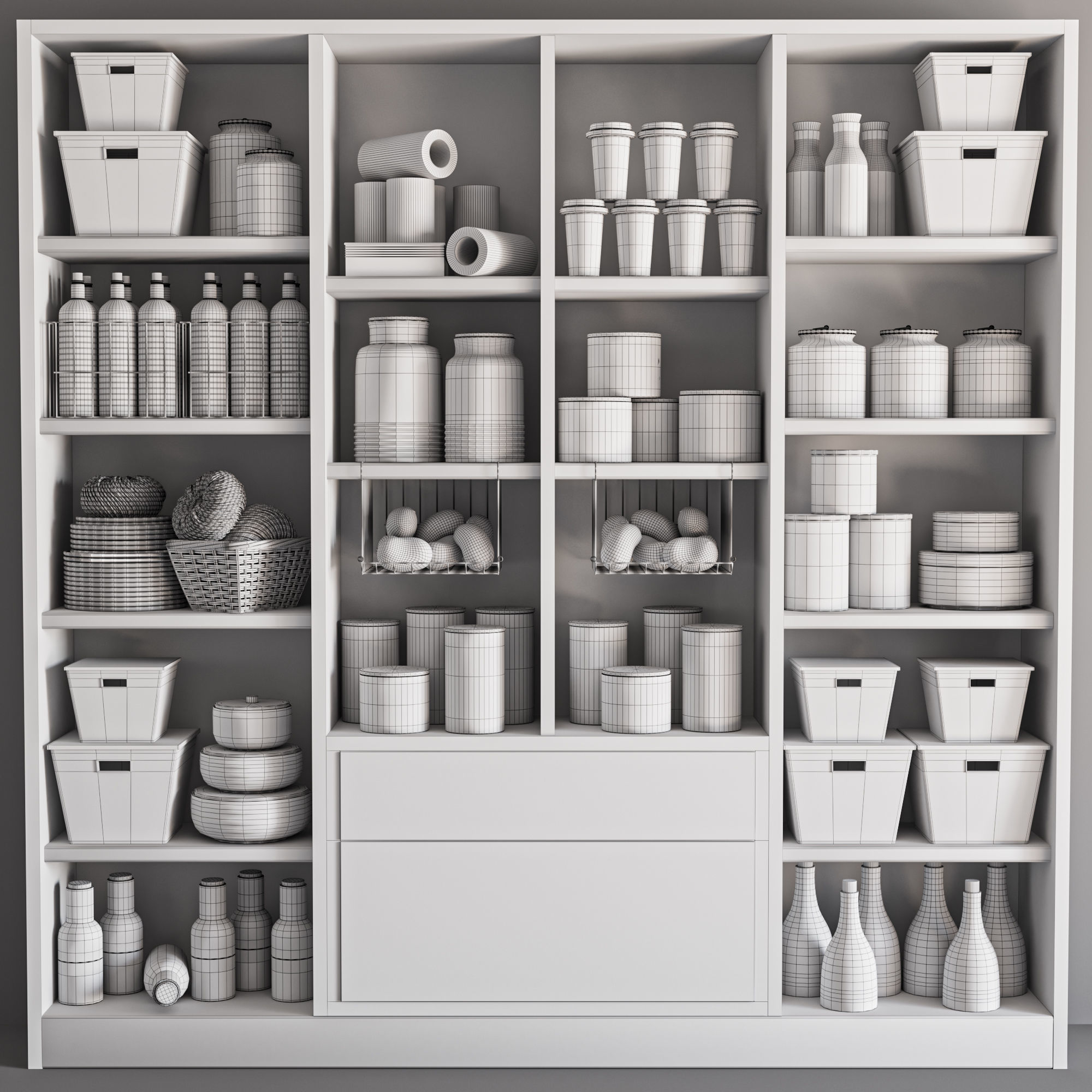 kitchen accessories027 pantry 3D model_6