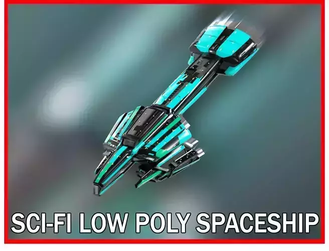 Lowpoly Sci-Fi Spaceship Sci fi Space Craft 48