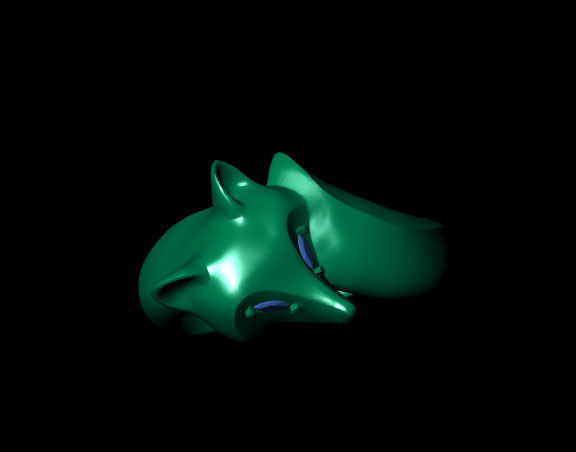 Fox Ring 3D print model_3