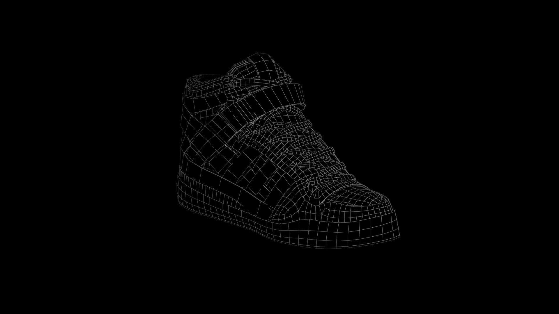 ADIDAS FORUM MID  Low-poly 3D model_3