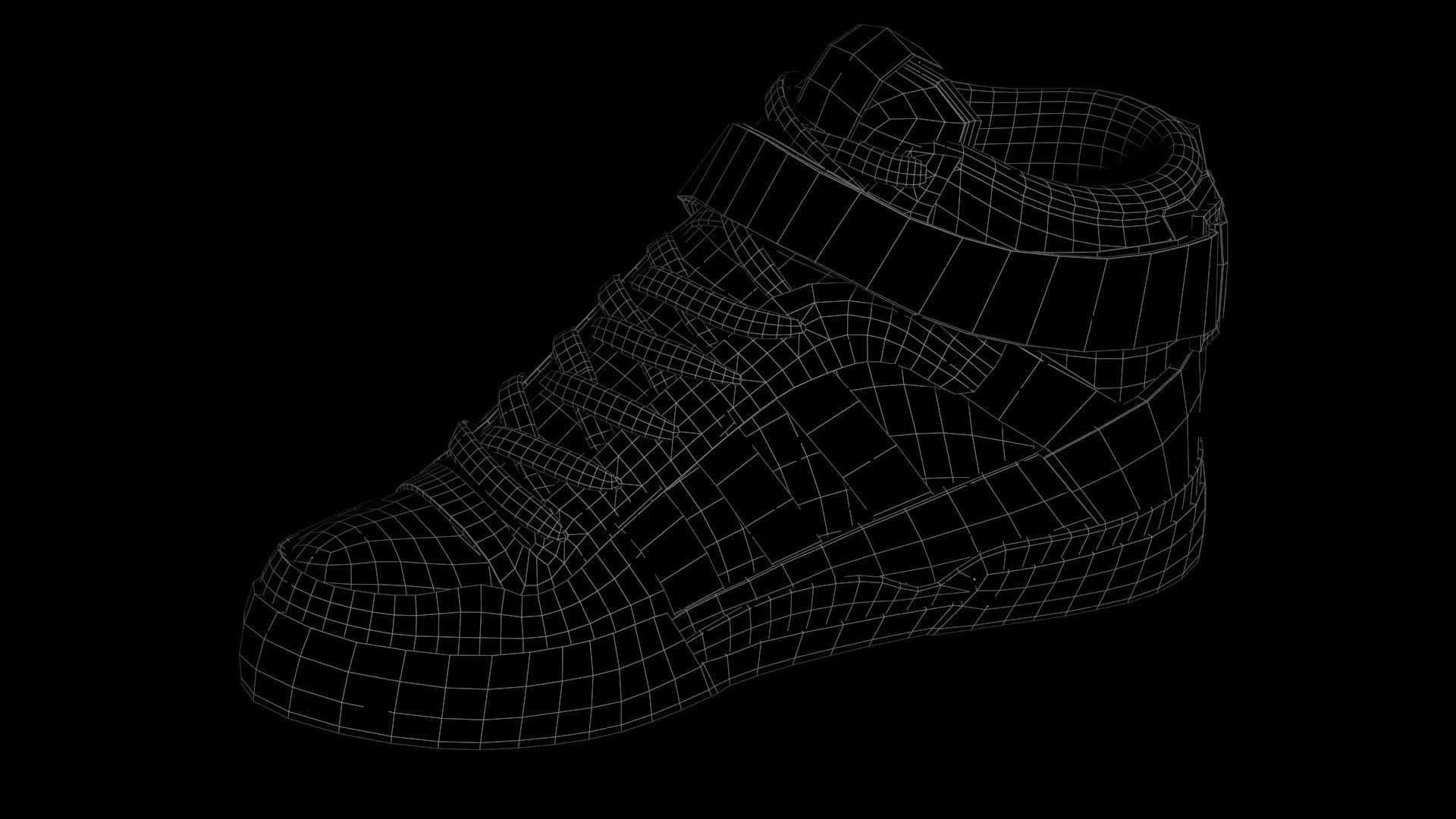 ADIDAS FORUM MID  Low-poly 3D model_1