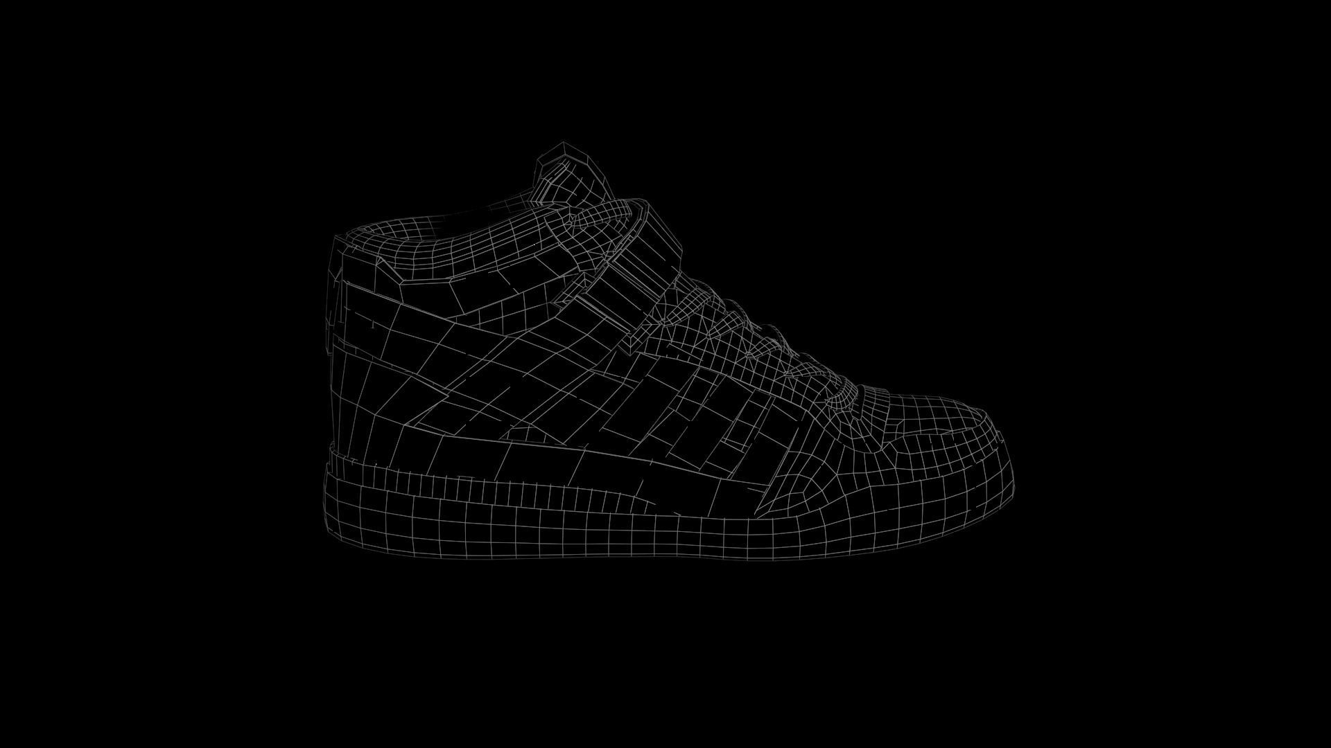 ADIDAS FORUM MID  Low-poly 3D model_9