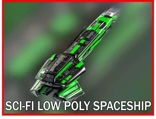 Lowpoly Sci-Fi Spaceship Sci fi Space Craft 46