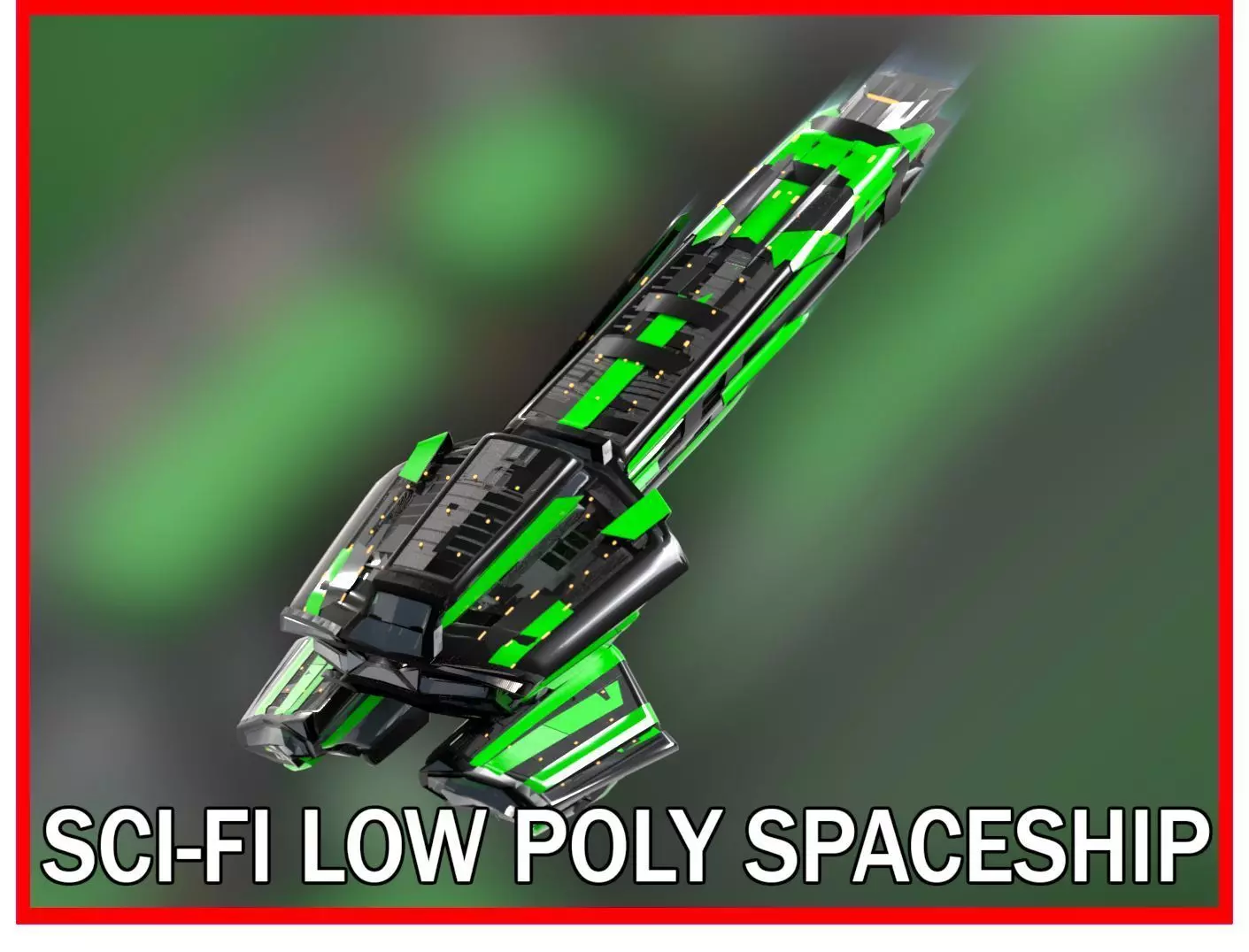 3D model Lowpoly Sci-Fi Spaceship Sci fi Space Craft 46 VR / AR / low ...
