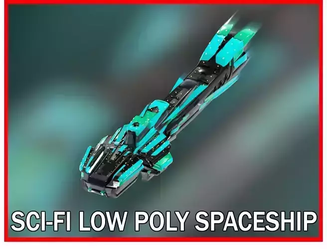 Lowpoly Sci-Fi Spaceship Sci fi Space Craft 45